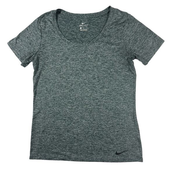 Nike Dri-Fit T-Shirt Women's Small Heather Blue Green - Picture 1 of 5
